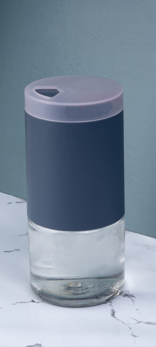 Set of Grey Jars with Labelling Stickers