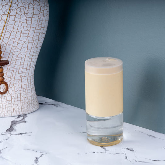 Set of Beige Jars with Labelling Stickers